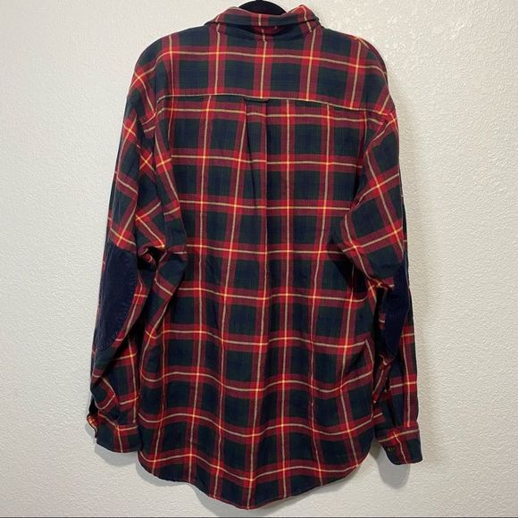 FILA Sport Vintage Shacket Flannel Button Up with Elbow pads-L - Picture 5 of 11